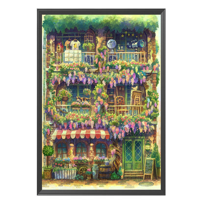 Flower Shop - 11CT Stamped Cross Stitch 50*70CM