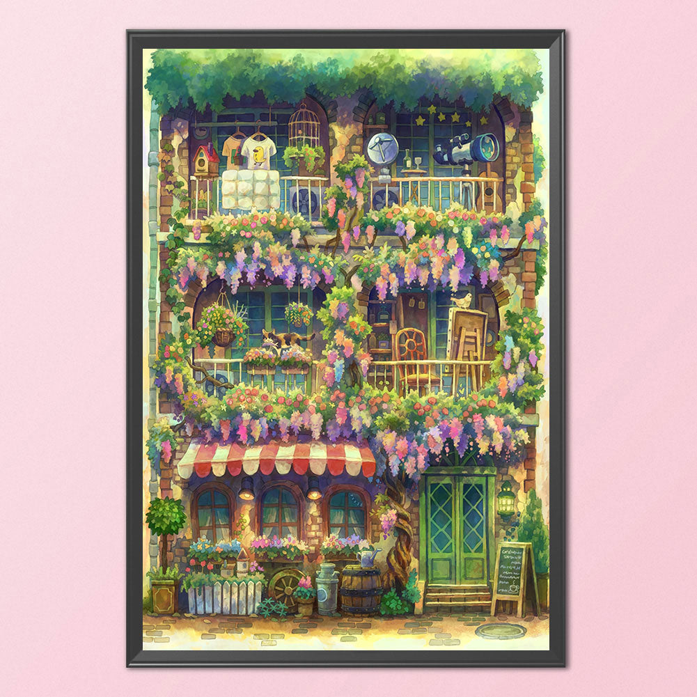 Flower Shop - 11CT Stamped Cross Stitch 50*70CM