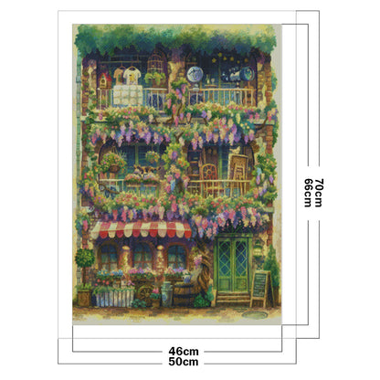 Flower Shop - 11CT Stamped Cross Stitch 50*70CM