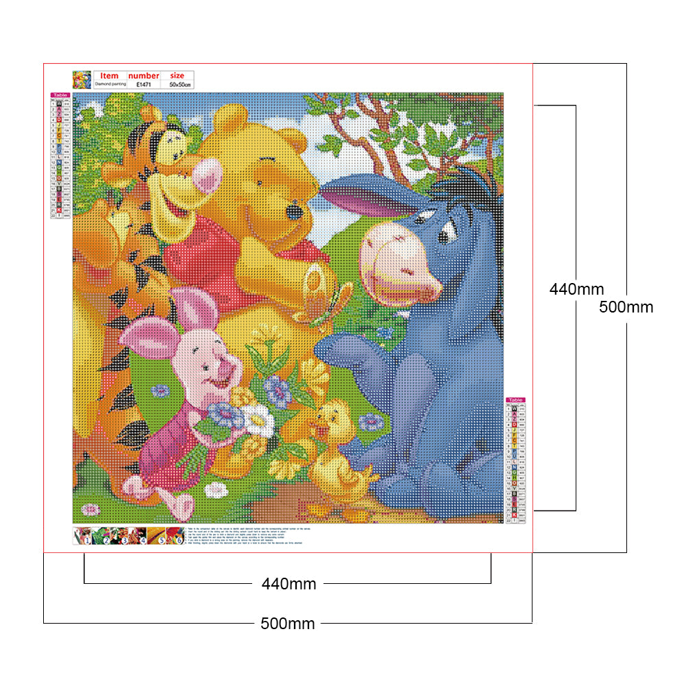 Winnie The Pooh - Full Round Drill Diamond Painting 50*50CM