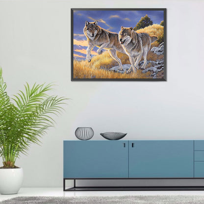 Wolf - Full Round Drill Diamond Painting 50*40CM