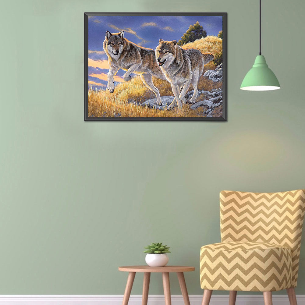 Wolf - Full Round Drill Diamond Painting 50*40CM