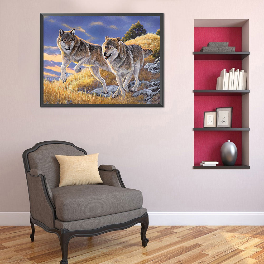 Wolf - Full Round Drill Diamond Painting 50*40CM