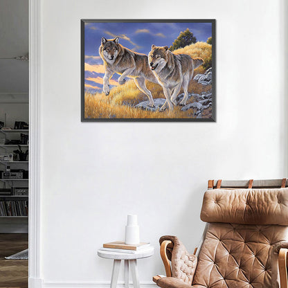 Wolf - Full Round Drill Diamond Painting 50*40CM