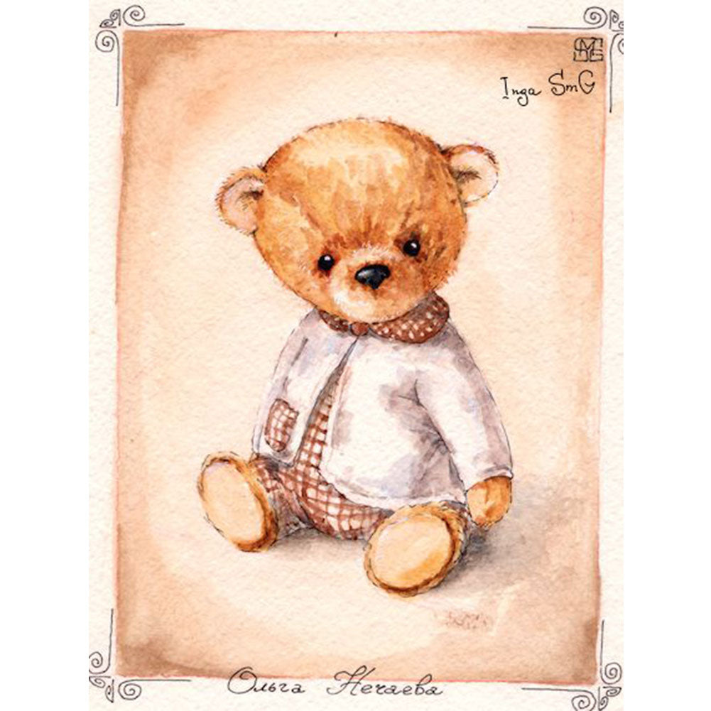 Teddy Bear - Full Round Drill Diamond Painting 30*40CM