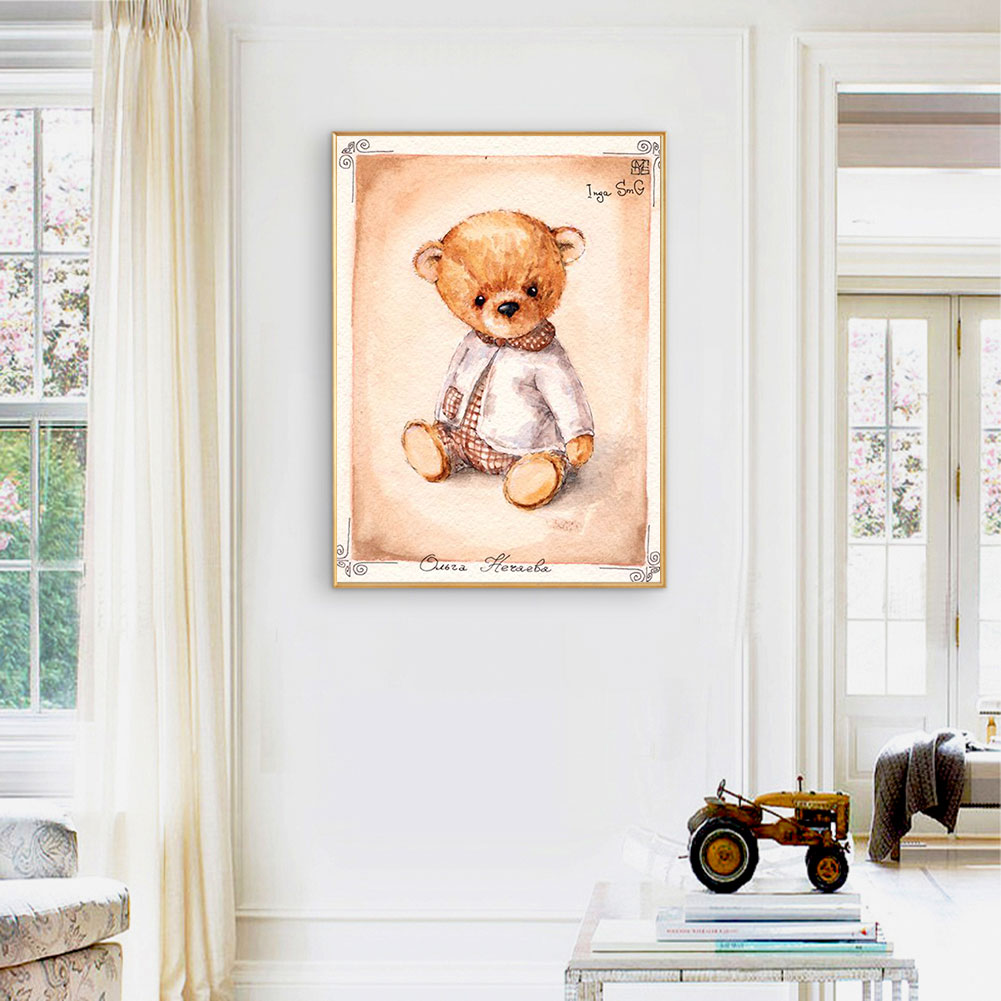 Teddy Bear - Full Round Drill Diamond Painting 30*40CM