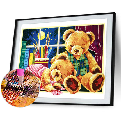 Teddy Bear - Full Round Drill Diamond Painting 40*30CM