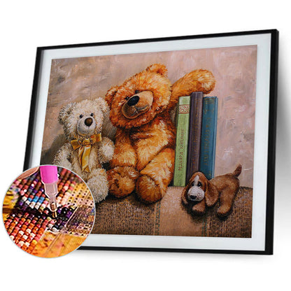 Teddy Bear - Full Round Drill Diamond Painting 40*30CM