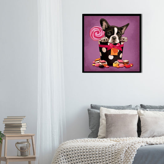 Dog - Full Round Drill Diamond Painting 30*30CM