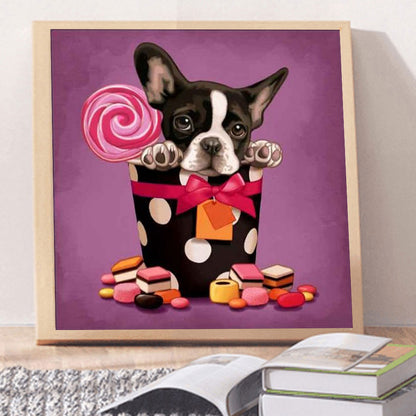 Dog - Full Round Drill Diamond Painting 30*30CM