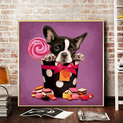 Dog - Full Round Drill Diamond Painting 30*30CM