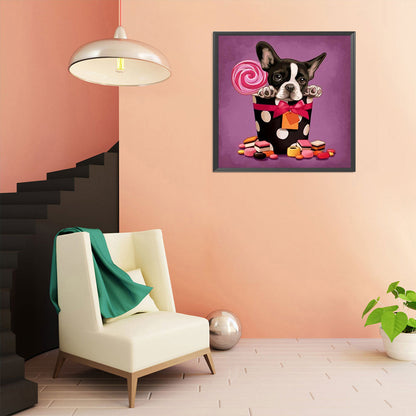 Dog - Full Round Drill Diamond Painting 30*30CM