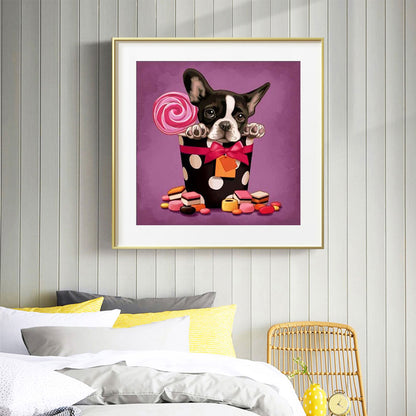 Dog - Full Round Drill Diamond Painting 30*30CM