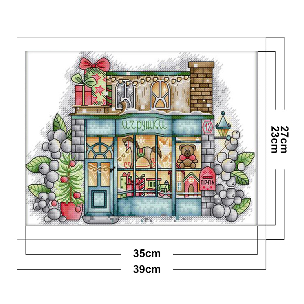 Christmas Toy Store - 11CT Stamped Cross Stitch 39*27CM