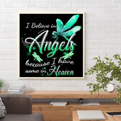 Dragonfly Alphabet - Full Round Drill Diamond Painting 40*40CM