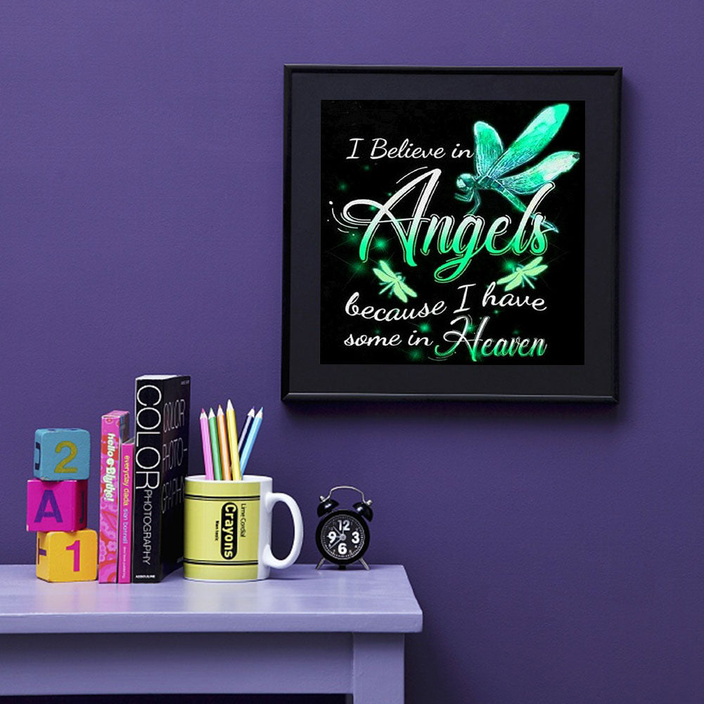 Dragonfly Alphabet - Full Round Drill Diamond Painting 40*40CM