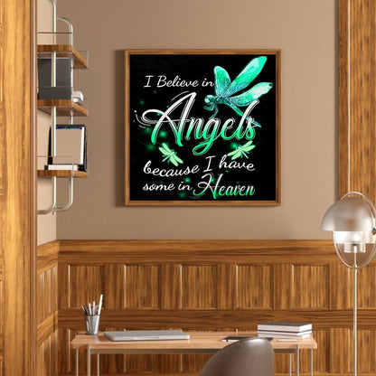 Dragonfly Alphabet - Full Round Drill Diamond Painting 40*40CM