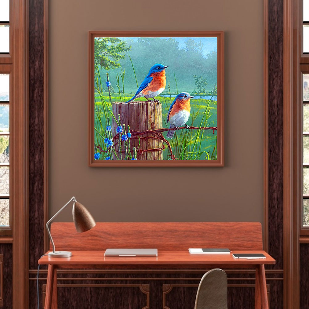 Bird - Full Round Drill Diamond Painting 40*40CM