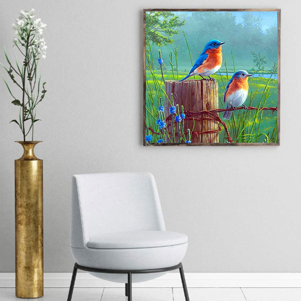 Bird - Full Round Drill Diamond Painting 40*40CM