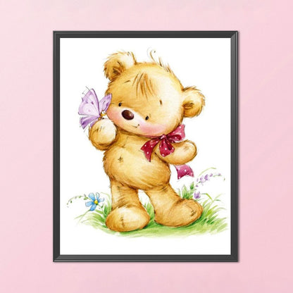 Teddy Bear - 11CT Stamped Cross Stitch 40*50CM