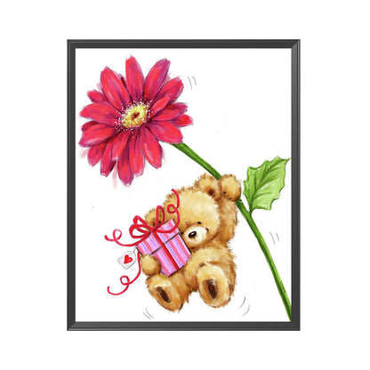 Teddy Bear - 11CT Stamped Cross Stitch 40*50CM