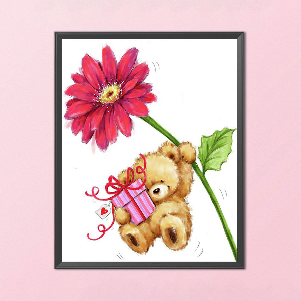 Teddy Bear - 11CT Stamped Cross Stitch 40*50CM