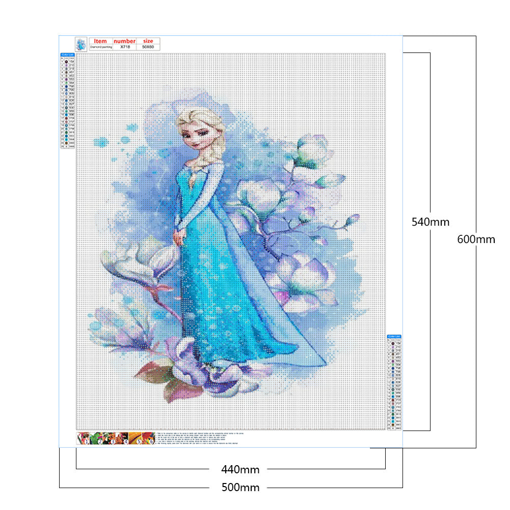 Princess Elsa - Full Round Drill Diamond Painting 50*60CM