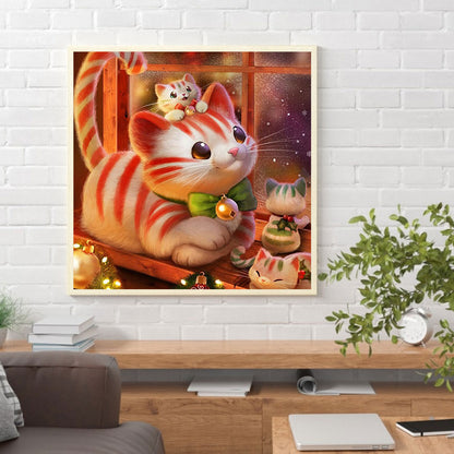 Cute Cat - Full Round Drill Diamond Painting 40*40CM