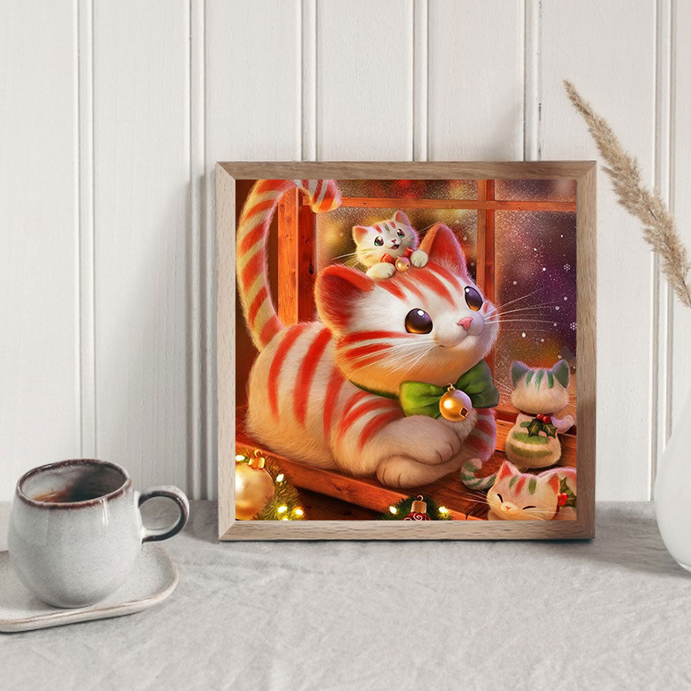 Cute Cat - Full Round Drill Diamond Painting 40*40CM