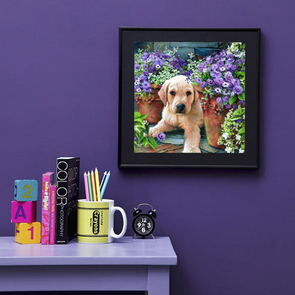 Dog - Full Round Drill Diamond Painting 30*30CM