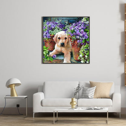 Dog - Full Round Drill Diamond Painting 30*30CM