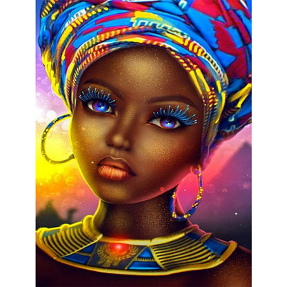 African Woman - Full Round Drill Diamond Painting 30*40CM