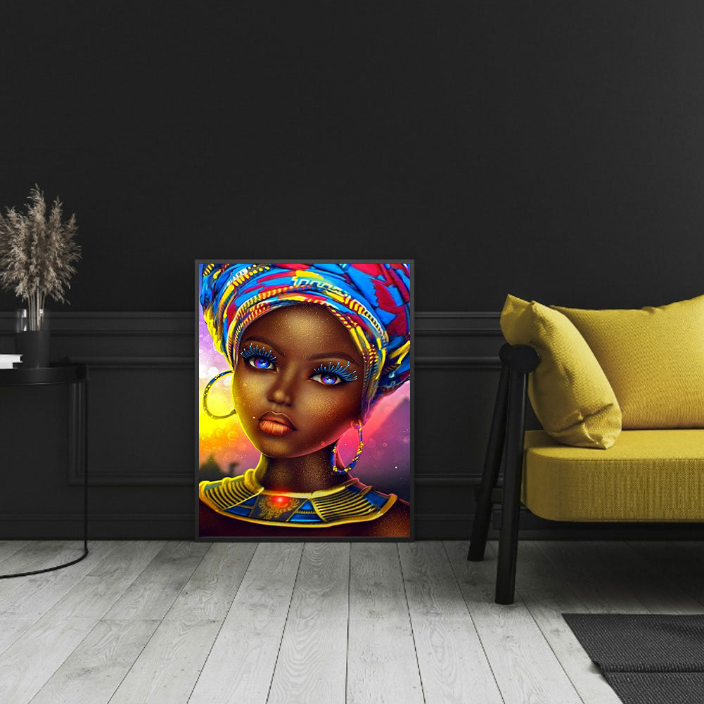 African Woman - Full Round Drill Diamond Painting 30*40CM
