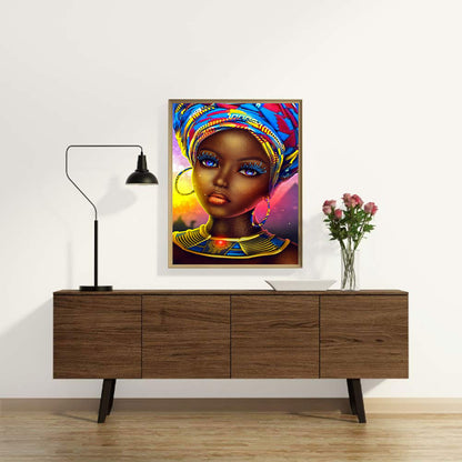 African Woman - Full Round Drill Diamond Painting 30*40CM