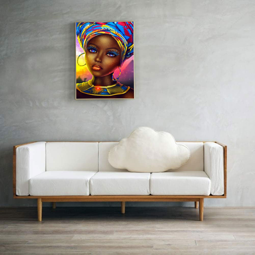 African Woman - Full Round Drill Diamond Painting 30*40CM