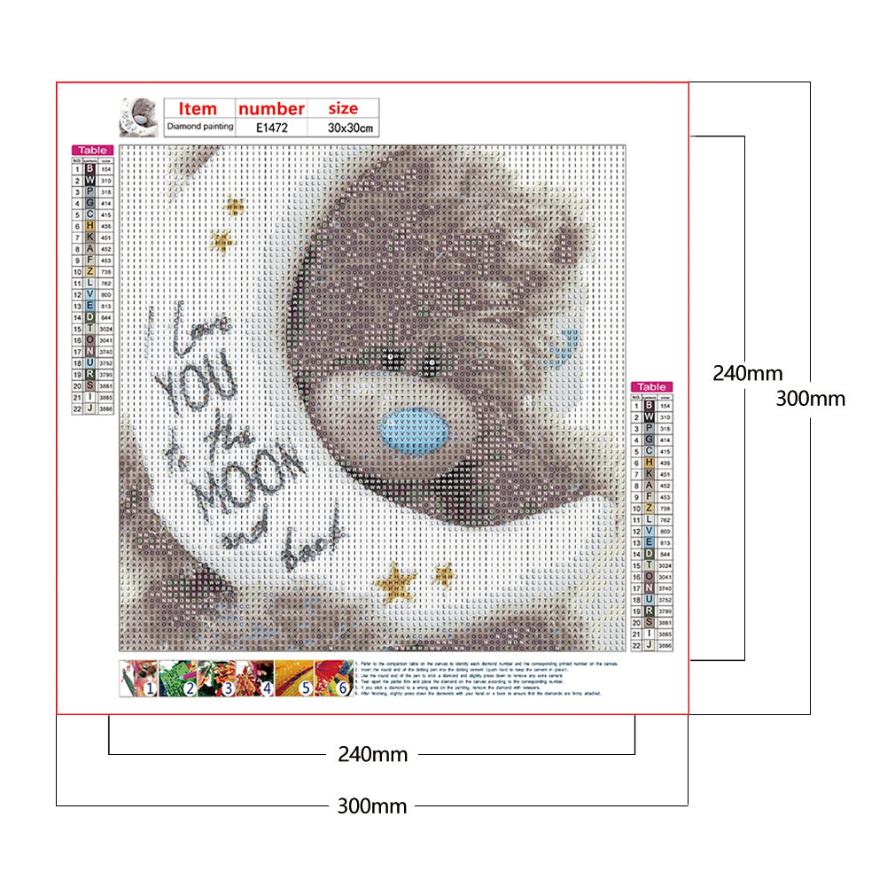 Bear - Full Round Drill Diamond Painting 30*30CM