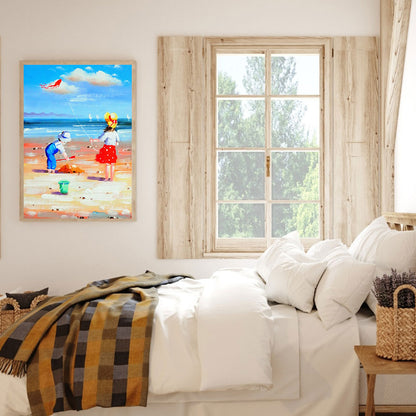 Leisure Time By The Sea - Full Round Drill Diamond Painting 30*40CM