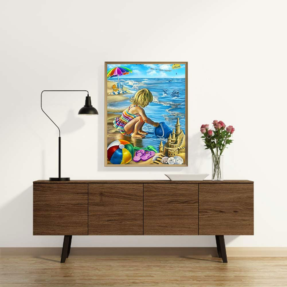 Leisure Time By The Sea - Full Round Drill Diamond Painting 30*40CM