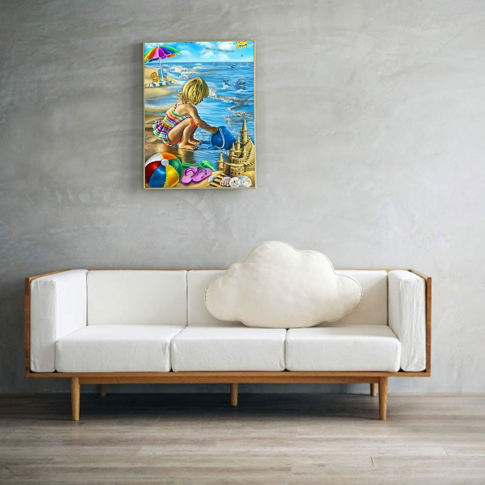 Leisure Time By The Sea - Full Round Drill Diamond Painting 30*40CM