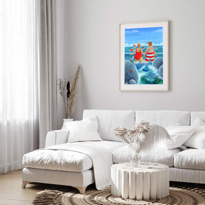 Leisure Time By The Sea - Full Round Drill Diamond Painting 30*40CM