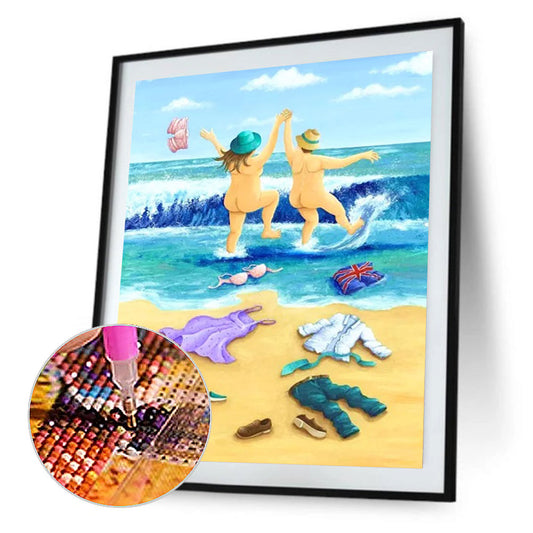Leisure Time By The Sea - Full Round Drill Diamond Painting 30*40CM
