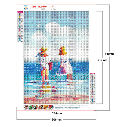 Leisure Time By The Sea - Full Round Drill Diamond Painting 30*40CM