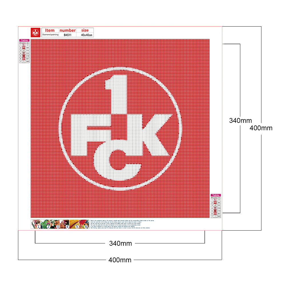 Team Logo - Full Round Drill Diamond Painting 40*40CM