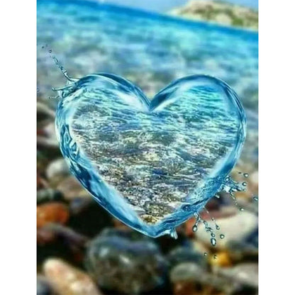 Water Blue Love - Full Round Drill Diamond Painting 30*40CM
