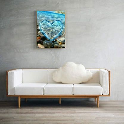 Water Blue Love - Full Round Drill Diamond Painting 30*40CM