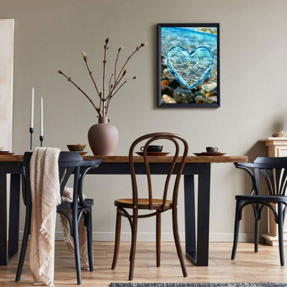 Water Blue Love - Full Round Drill Diamond Painting 30*40CM