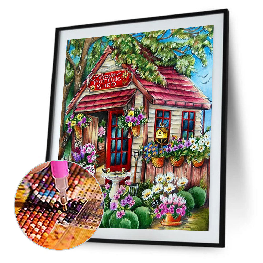 Garden Corner - Full Round Drill Diamond Painting 40*50CM