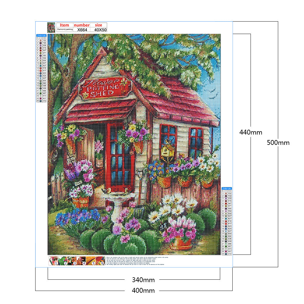 Garden Corner - Full Round Drill Diamond Painting 40*50CM