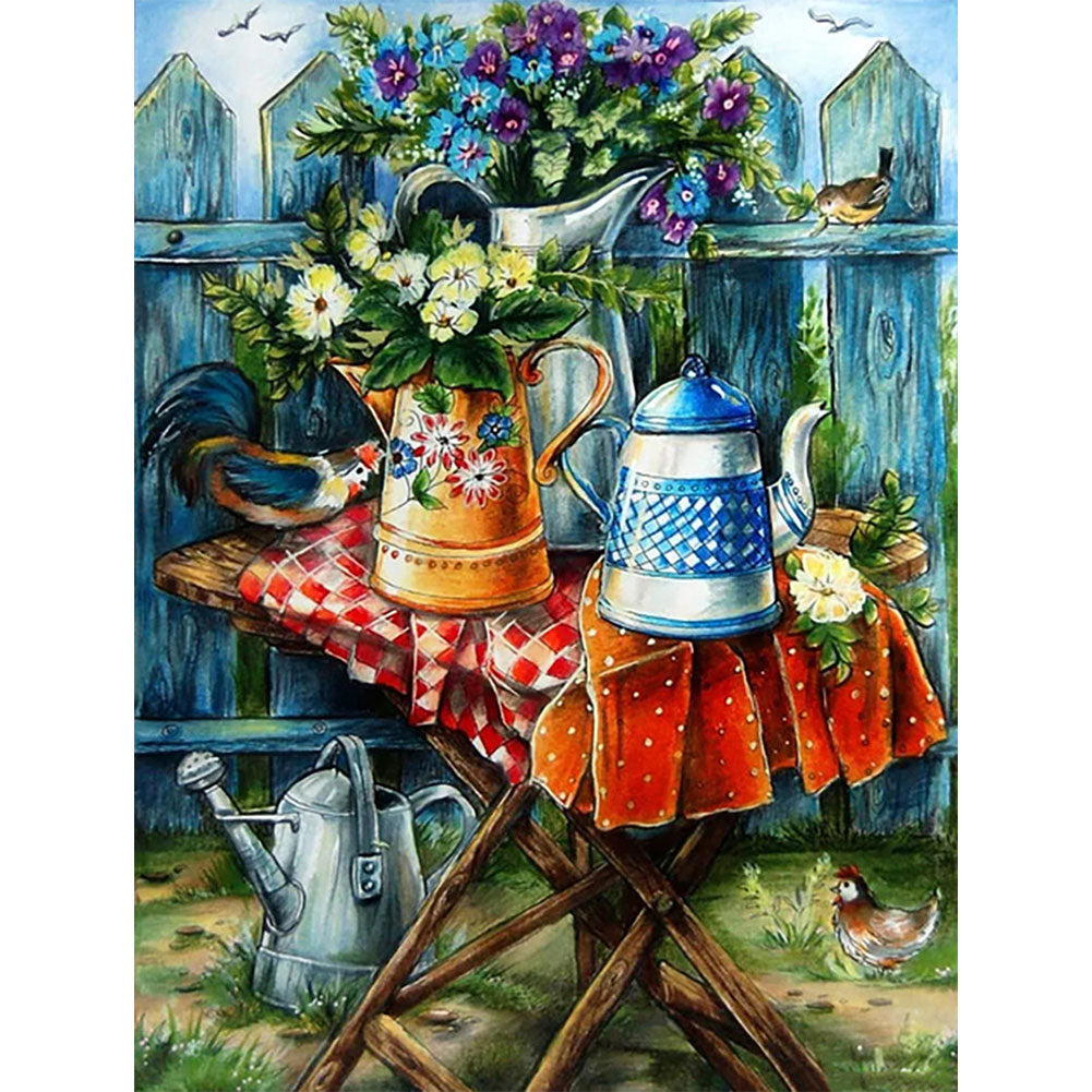 Garden Corner - Full Round Drill Diamond Painting 40*50CM