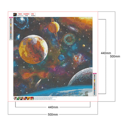 Planet - Full Round Drill Diamond Painting 50*50CM